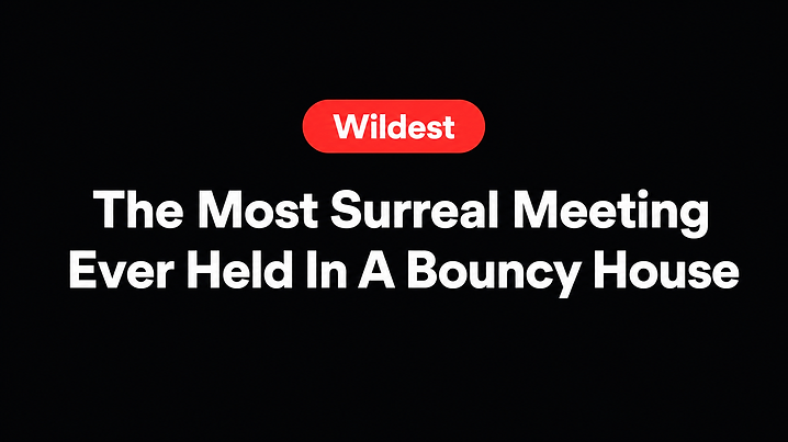 The Most Surreal Meeting Ever Held In A Bouncy House