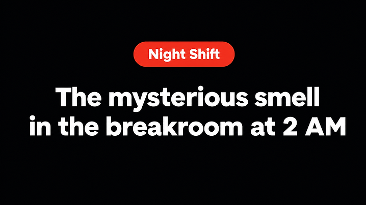 The mysterious smell in the breakroom at 2 AM