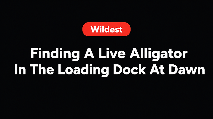 Finding A Live Alligator In The Loading Dock At Dawn