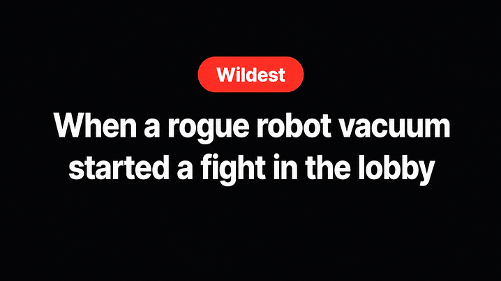 When a rogue robot vacuum started a fight in the lobby