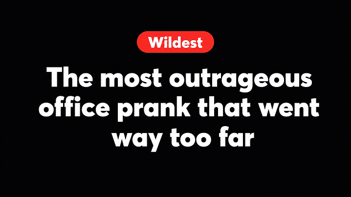 The most outrageous office prank that went way too far
