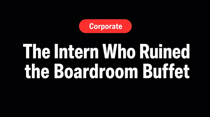 The Intern Who Ruined the Boardroom Buffet