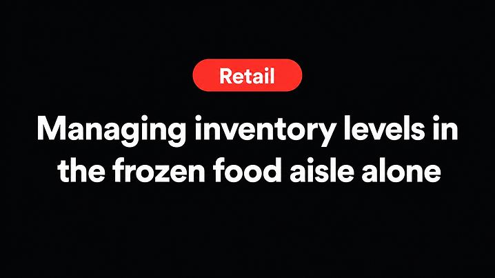 Managing inventory levels in the frozen food aisle alone