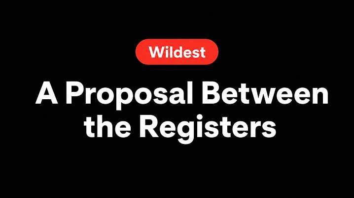 A Proposal Between the Registers