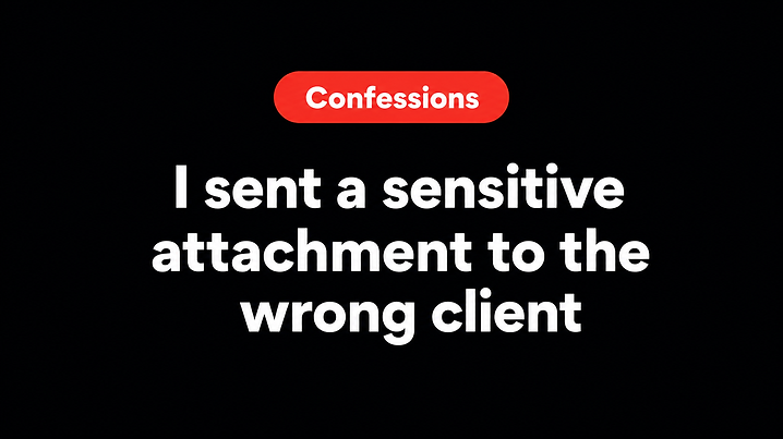 I sent a sensitive attachment to the wrong client