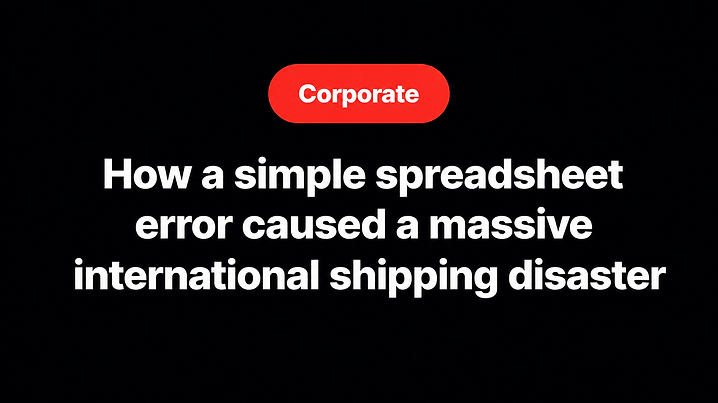 How a simple spreadsheet error caused a massive international shipping disaster