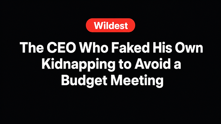 The CEO Who Faked His Own Kidnapping to Avoid a Budget Meeting