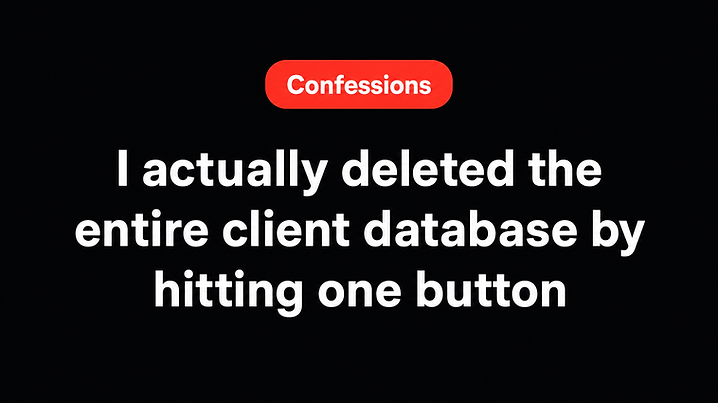 I actually deleted the entire client database by hitting one button