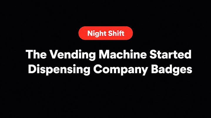 The Vending Machine Started Dispensing Company Badges
