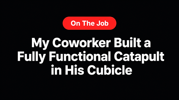 My Coworker Built a Fully Functional Catapult in His Cubicle