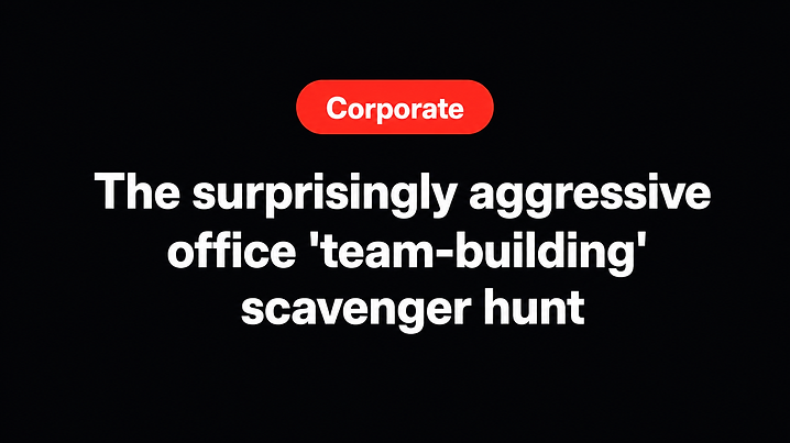 The surprisingly aggressive office 'team-building' scavenger hunt