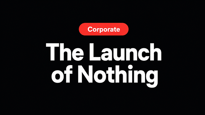 The Launch of Nothing
