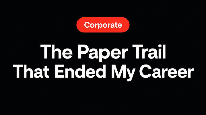 The Paper Trail That Ended My Career