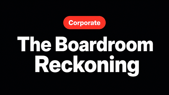 The Boardroom Reckoning