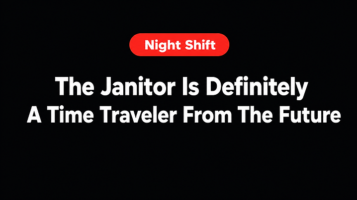 The Janitor Is Definitely A Time Traveler From The Future