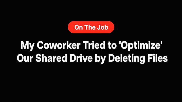 My Coworker Tried to 'Optimize' Our Shared Drive by Deleting Files