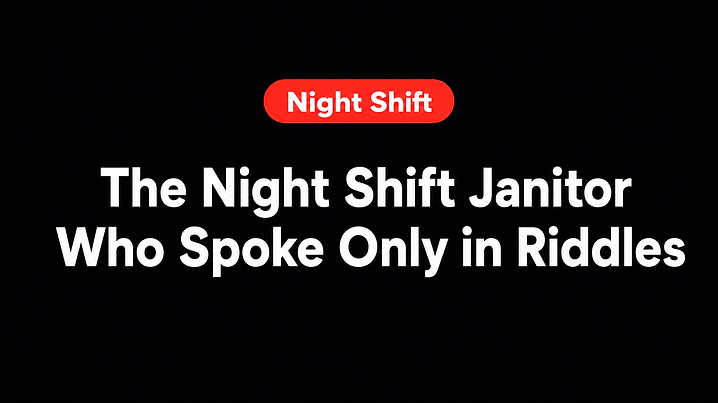 The Night Shift Janitor Who Spoke Only in Riddles