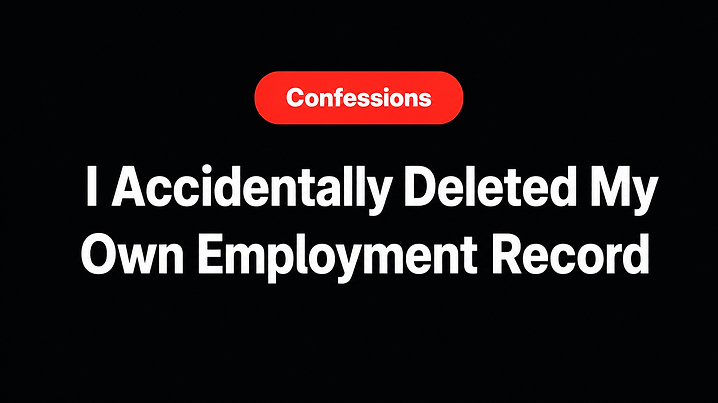 I Accidentally Deleted My Own Employment Record