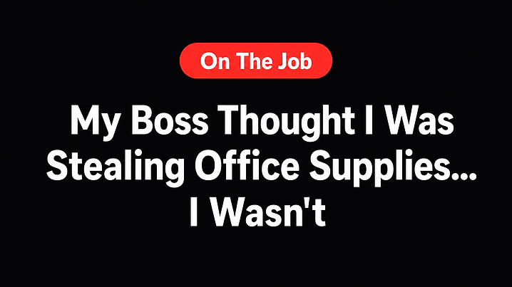 My Boss Thought I Was Stealing Office Supplies... I Wasn't