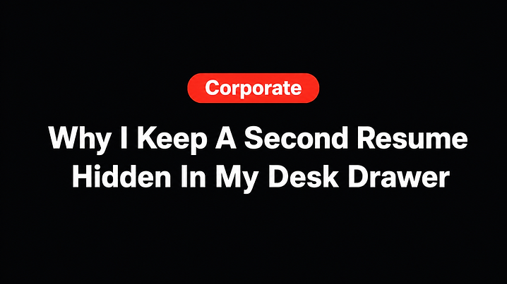 Why I Keep A Second Resume Hidden In My Desk Drawer