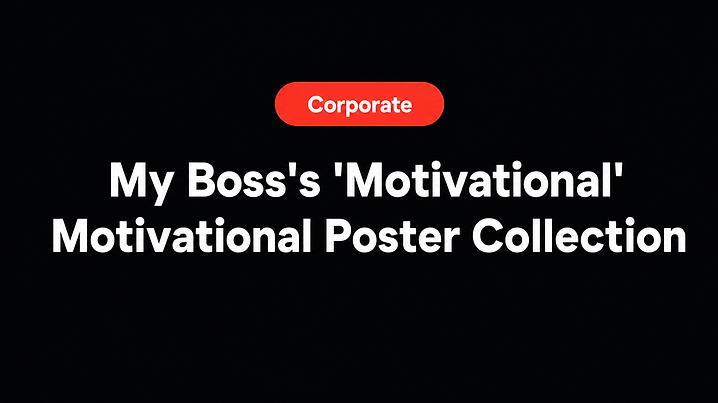 My Boss's 'Motivational' Motivational Poster Collection