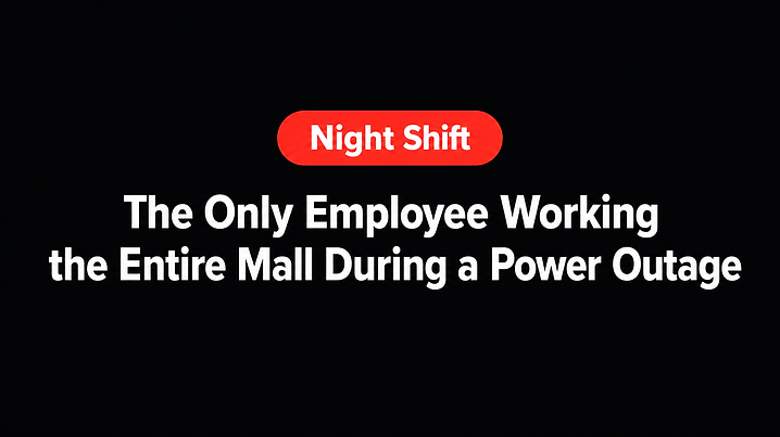 The Only Employee Working the Entire Mall During a Power Outage