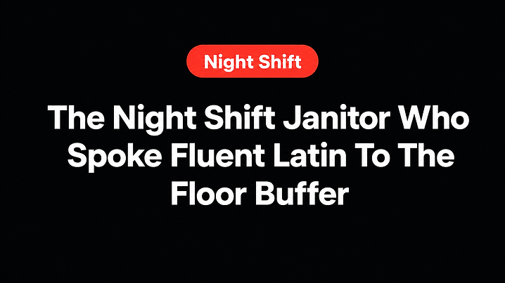 The Night Shift Janitor Who Spoke Fluent Latin To The Floor Buffer