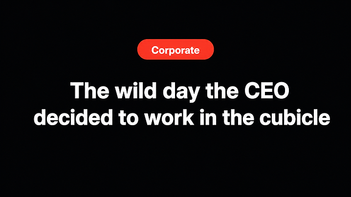 The wild day the CEO decided to work in the cubicle