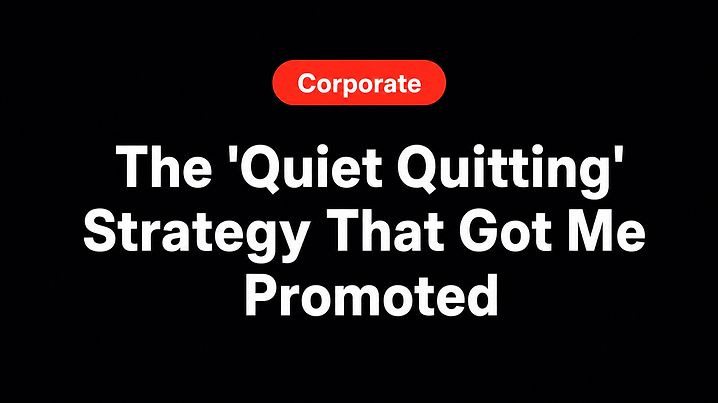 The 'Quiet Quitting' Strategy That Got Me Promoted
