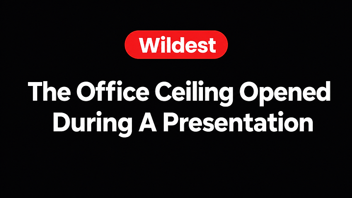 The Office Ceiling Opened During A Presentation