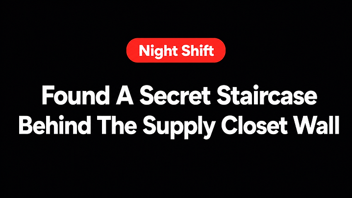 Found A Secret Staircase Behind The Supply Closet Wall