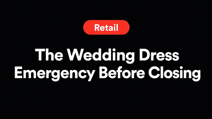 The Wedding Dress Emergency Before Closing
