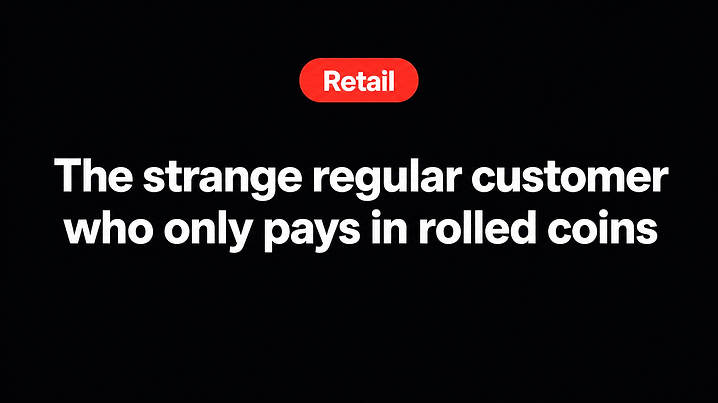 The strange regular customer who only pays in rolled coins