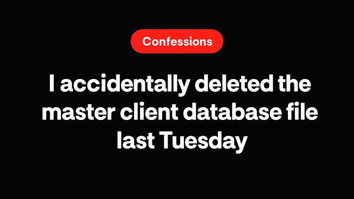 I accidentally deleted the master client database file last Tuesday
