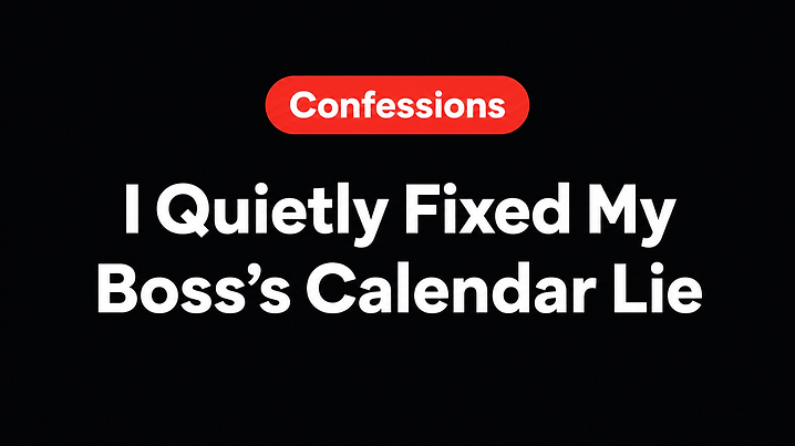 I Quietly Fixed My Boss’s Calendar Lie