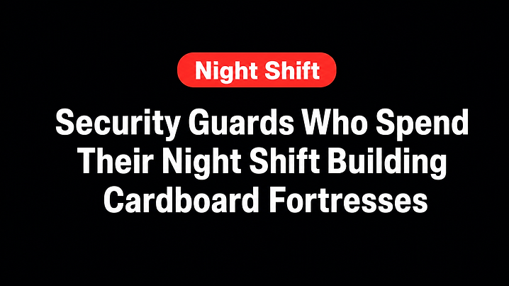 Security Guards Who Spend Their Night Shift Building Cardboard Fortresses