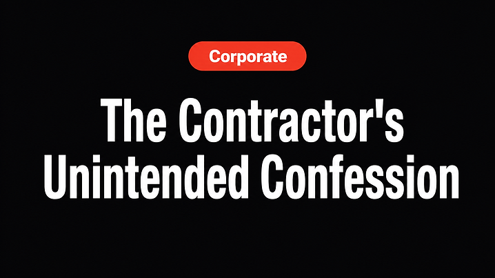 The Contractor's Unintended Confession