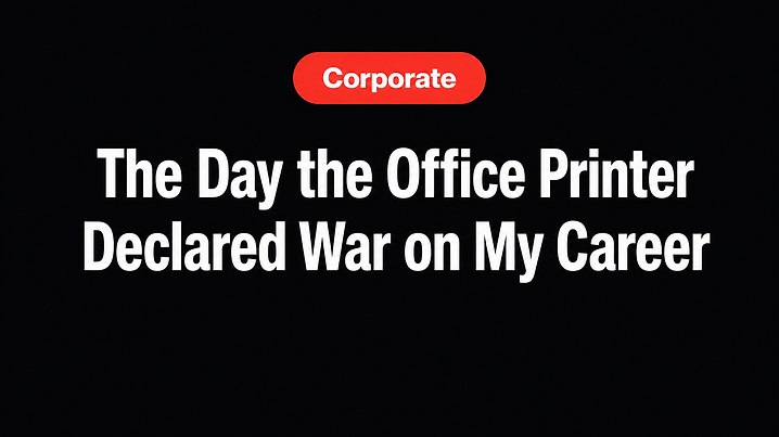The Day the Office Printer Declared War on My Career