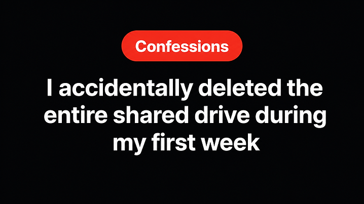 I accidentally deleted the entire shared drive during my first week