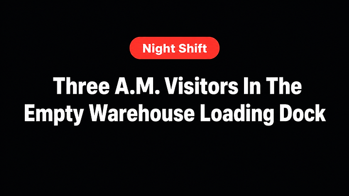 Three A.M. Visitors In The Empty Warehouse Loading Dock