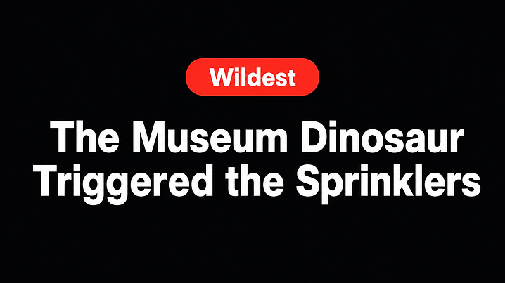 The Museum Dinosaur Triggered the Sprinklers