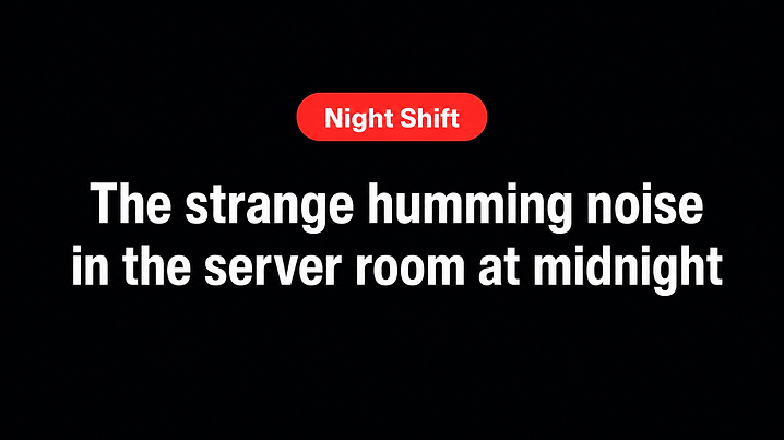 The strange humming noise in the server room at midnight