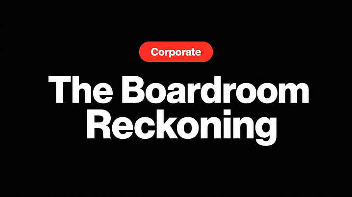 The Boardroom Reckoning