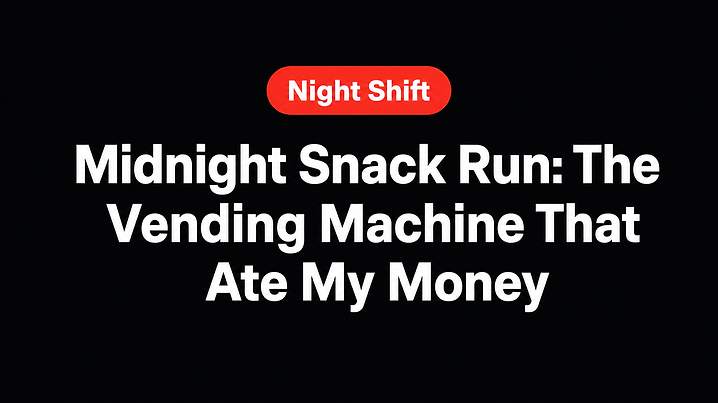 Midnight Snack Run: The Vending Machine That Ate My Money