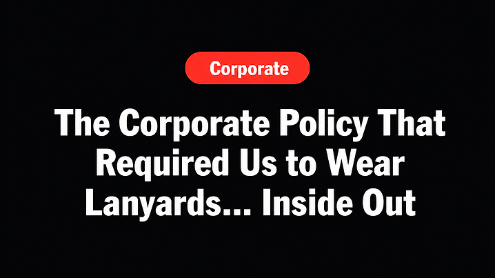 The Corporate Policy That Required Us to Wear Lanyards... Inside Out