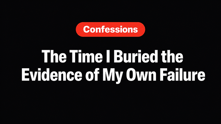 The Time I Buried the Evidence of My Own Failure