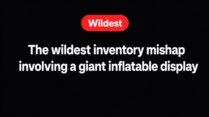The wildest inventory mishap involving a giant inflatable display