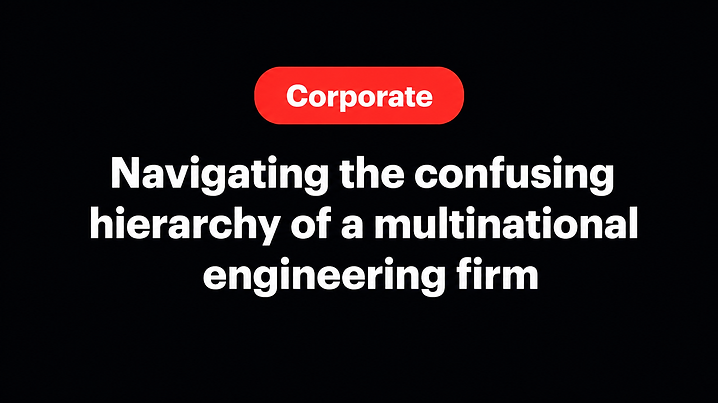 Navigating the confusing hierarchy of a multinational engineering firm