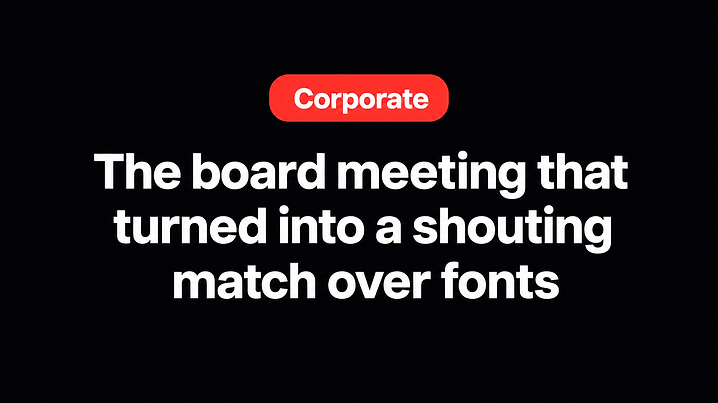 The board meeting that turned into a shouting match over fonts