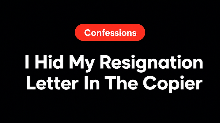 I Hid My Resignation Letter In The Copier